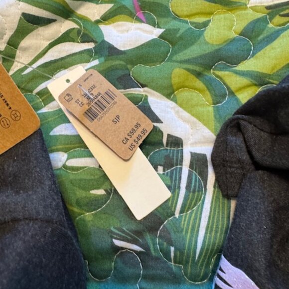 Victoria's Secret PINK High-Waisted Leggings w/Palm Tree Graphic Dark Gray Sz S - Picture 4 of 6